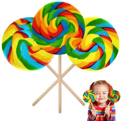Jumbo Rainbow Swirl Lollipop, Mixed Fruit Flavor, Individually Wrapped, 110 gram, 4