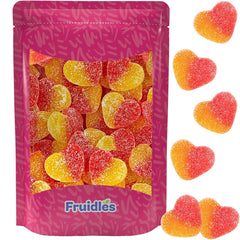 Valentine's Candy Peach Gummi Hearts Candy, Valentine's Gummy, Delicious Fruit Flavors Gummies, Party Favor