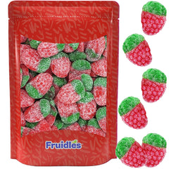 Fruidles Sour Wild Strawberry Gummy Candy, Soft Chewy Gummy Candy, Fat-Free