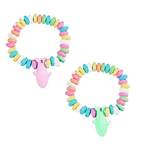 Shark Candy Bracelet, Stretchable Multicolor Fruit-Flavored Chewables