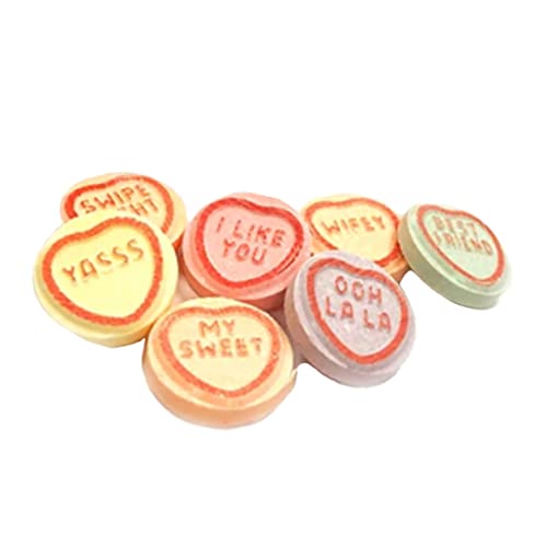 Valentine's Smarties Love Hearts Hard Candy Roll, Heart Shaped Assorted Candies, Individually Wrapped Roll