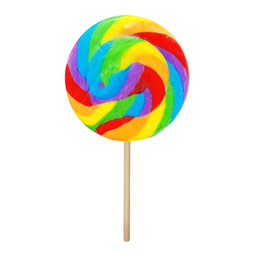  Mixed Fruit Flavor Large Rainbow Lollipops Candy