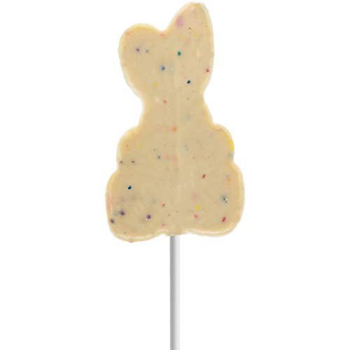 Decorated Easter Bunny Big Milk Chocolate Lollipop, 3oz Chocolate Sucker