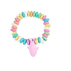 Shark Candy Bracelet, Stretchable Multicolor Fruit-Flavored Chewables for Party Favors