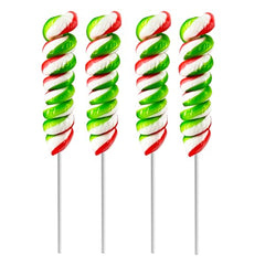 Christmas Lollipops Swirls, Mixed Fruit Flavor