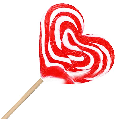 Lav vej Borger Rejse Jumbo Swirl Lollipop Red and White Heart Design | Fruidles