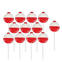 Round Fishing Bobbers Lollipops, Mixed Fruit Flavor, Fun Party Suckers, Perfect Fisherman Party Favors For Your Fisherman Birthday Party