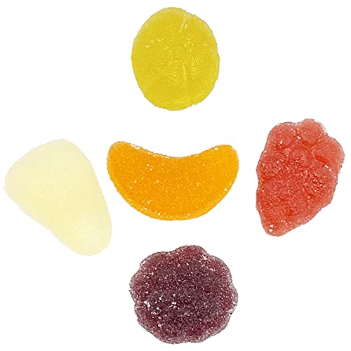 Jelly Fruit Gummi (No Artificial Flavor) Candy, Fruit Shaped & Flavored Gummies