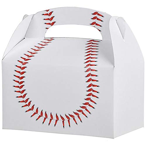 Sports Treat Boxes, Goodies Favor Giveaway Gift-Box for Kids Birthday Party Favors, Weddings Events, Baby Shower, 6.25" x 3.5" x 3.5" Inch Box