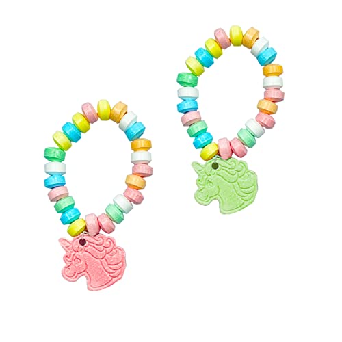 Unicorn Candy Bracelet, Stretchable Multicolor Fruit-Flavored Chewables for  Party Favors