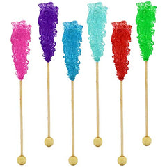 Rock Candy Lollipops Pops Candy Suckers, Variety Flavor and Color Assortment, 5.5