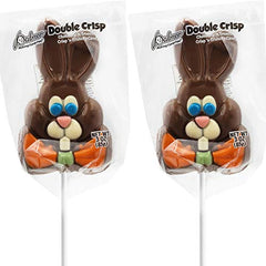 Decorated Easter Bunny Big Milk Chocolate Lollipop, 3oz Chocolate Sucker