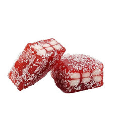 Strawberry Bricks Gummi Candy, Sugar Coated Fruit Flavored Gummies