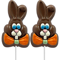 Decorated Easter Bunny Big Milk Chocolate Lollipop, 3oz Chocolate Sucker