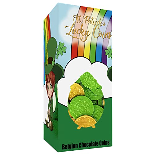 St. Patrick's Day Chocolate Leprechaun Lucky Gold and Green Coins