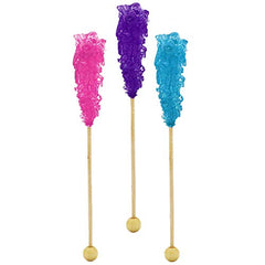 Rock Candy Lollipops Pops Candy Suckers, Variety Flavor and Color Assortment, 5.5