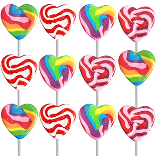 12 LARGE HEART LOLLIPOPS Valentine Lollipops Wedding 