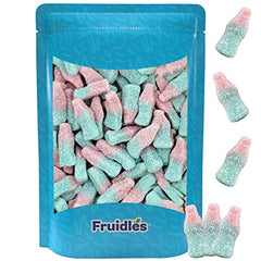 Sour Small Gummy Bottles, Sour Bubble Gum Flavored Gummies Covered In Sugar, Non-GMO
