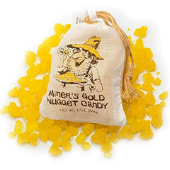 Miner's Gold Nugget Candy, Pineapple Rock Crystal Candy, Party Bag Fillers, in Draw String Bags