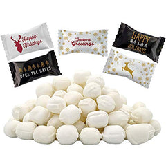 Merry Christmas & Bright Holiday Season's Greetings Butter Mints, Individually Wrapped