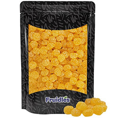 Sour Peach Buttons Gummies, Candies That Are Sour On The Outside With A Tasty Sweet Center, Great for Parties, GMO-Free