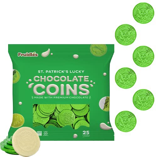 St. Patrick's Day White Milk Chocolate Green Coins