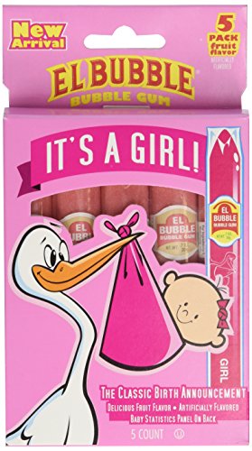 It's A Girl Bubble Gum Cigar Classic Birth Announcments 5 Pack