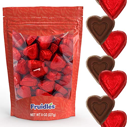 Valentine's Day Milk Chocolate Hearts, Party Bag Fillers, Individually Wrapped Foils, Kosher Certified