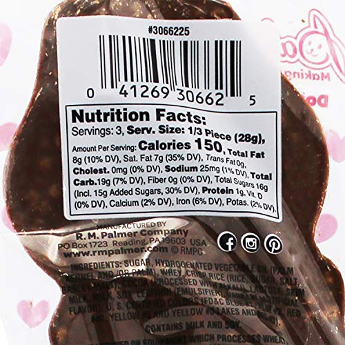 Valentine's Day Puppy Big Chocolate Lollipop Holiday Treats, Milk Chocolate Pop Party Bag Fillers, Individually Wrapped, Kosher Certified, 3oz Chocolate Sucker