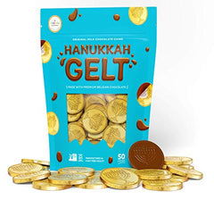Premium Belgian Milk Chocolate Coins, Hanukkah Coins