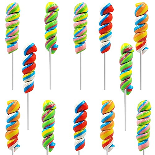Twist Rainbow Lollipop, Mixed Fruit Flavor