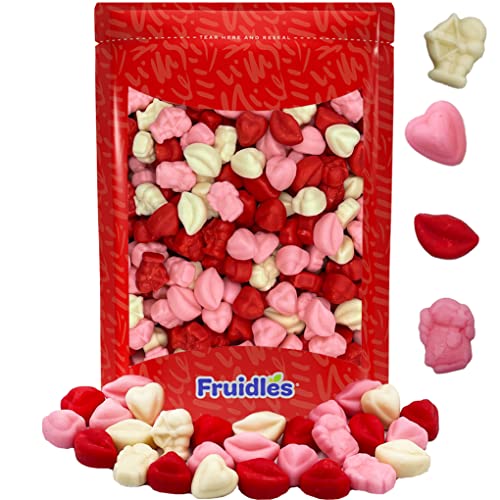Valentine's Mello Cremes Gummi Hearts, Lips, Candy Sweet Confection Candies, Traditional Old Fashioned, Vegan, Gluten-Free