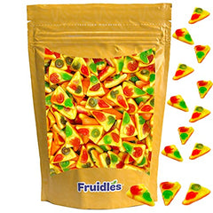 Pizza Slices Gummi Candy with Toppings, Assorted Colors & Fruit Flavored Gummies