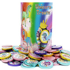 Rainbow Unicorn Milk Chocolate Coins With Stickers