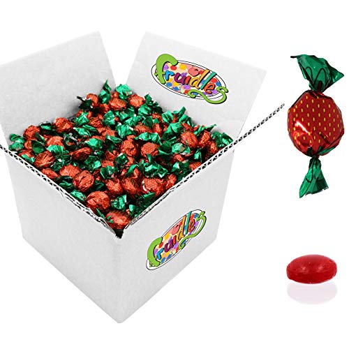 Strawberry Filled Flavored Candies, Individually Wrapped in Strawberry Wrap Design