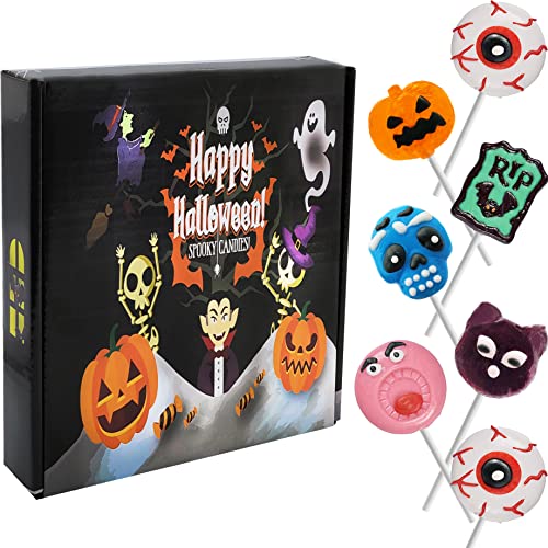 Halloween Lollipop Spooky Suckers Candy, 12-Pack