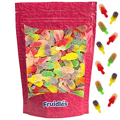 Ice Pops Gummi Drops Candy, Sugar Coated Fruit Flavored Gummies