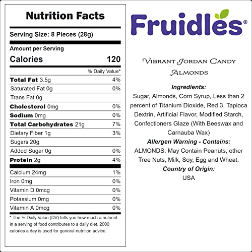 Vibrant Jordan Candy Almonds with a Sweet Sugar Coating