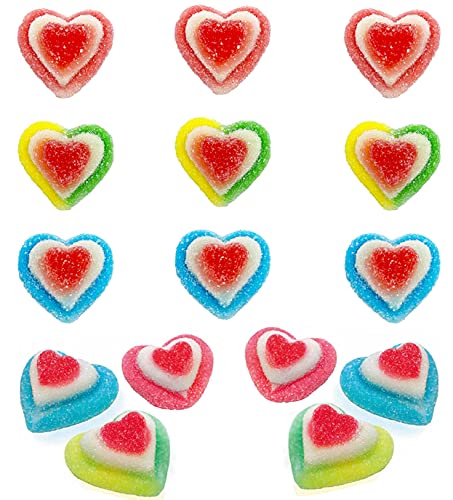 Valentine's Assorted Gummi Hearts Candy, Delicious Fruit Flavored Gummies