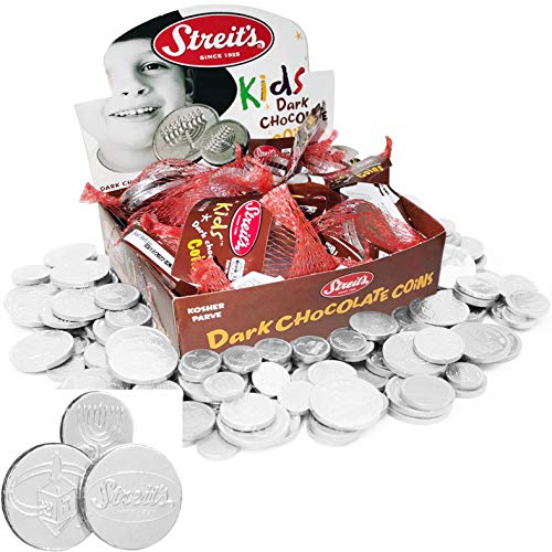 Streit's Dark Chocolate Coins, Extra Large Coins, 24 Bags (.5 Oz)