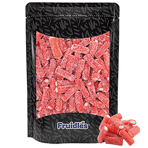 Strawberry Pencil Bites Gummies, Red Licorice Bites With a Creamy Sweet Center