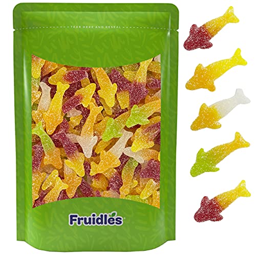 Sour Gummy Sharks, Mixed Fruit Flavored Gummies