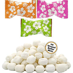 Luau Hibiscus Butter Mints, Individually Wrapped