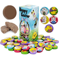 Happy Easter Milk Chocolate Coins, 1 LB Box