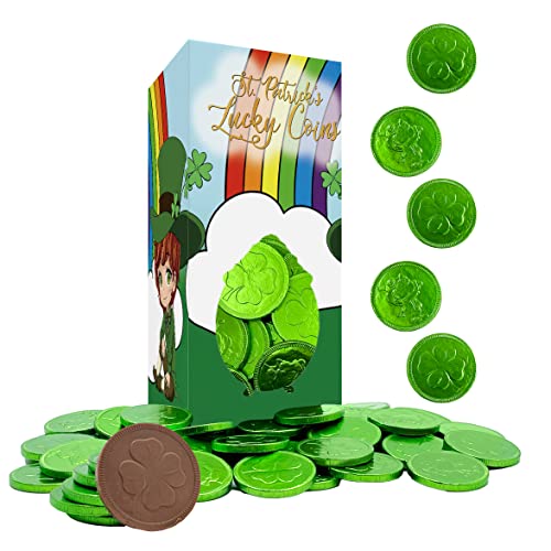 St. Patrick's Day Chocolate Coins Leprechaun Lucky Green Coins