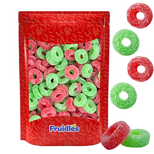 Christmas Red and Green Jelly Wreaths Gummy, 2 Pounds