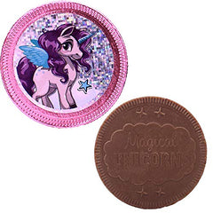 Rainbow Unicorn Milk Chocolate Coins With Stickers