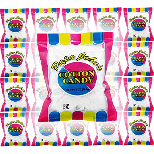 White Cotton Candy Party Flavors Supplies Birthday Treats for Kids, Kosher, 1oz Bag