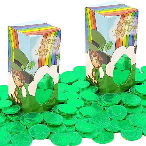 St. Patrick's Day Chocolate Coins Leprechaun Lucky Green Coins