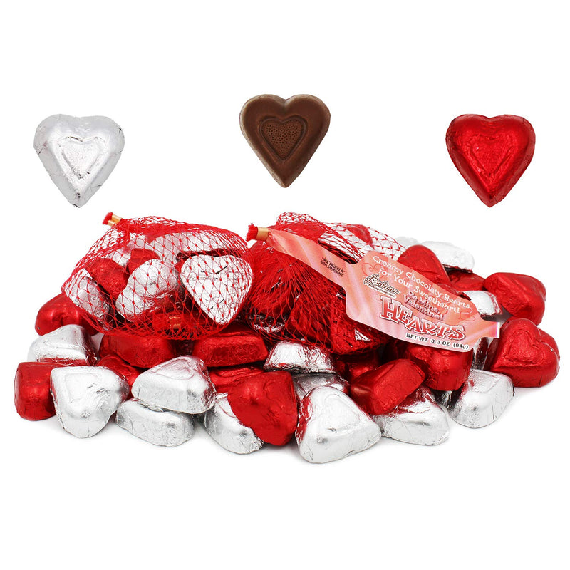 Happy Valentine's Day Milk Creamy Chocolate Hearts (2-Pack)